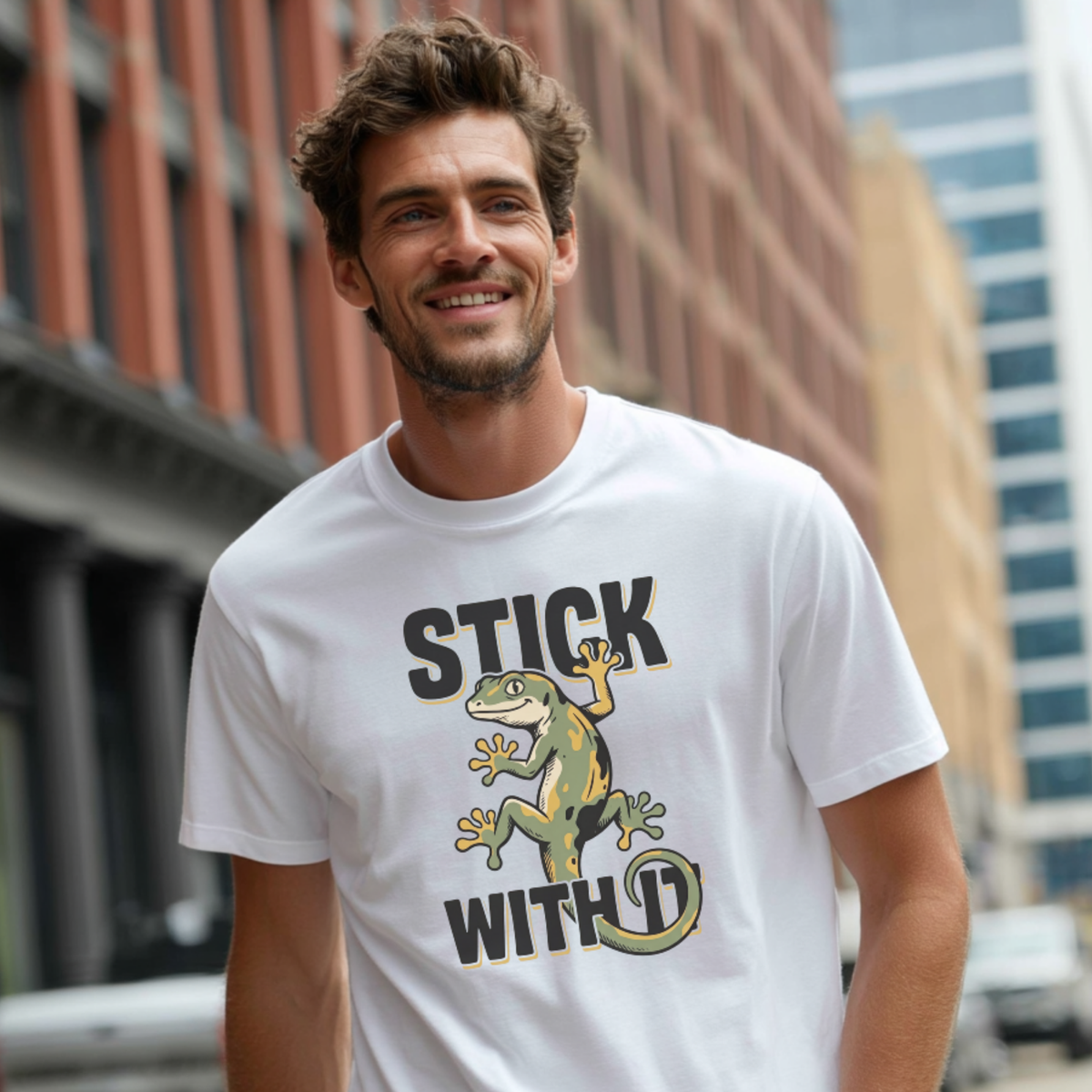 Stick With It Gecko T-Shirt
