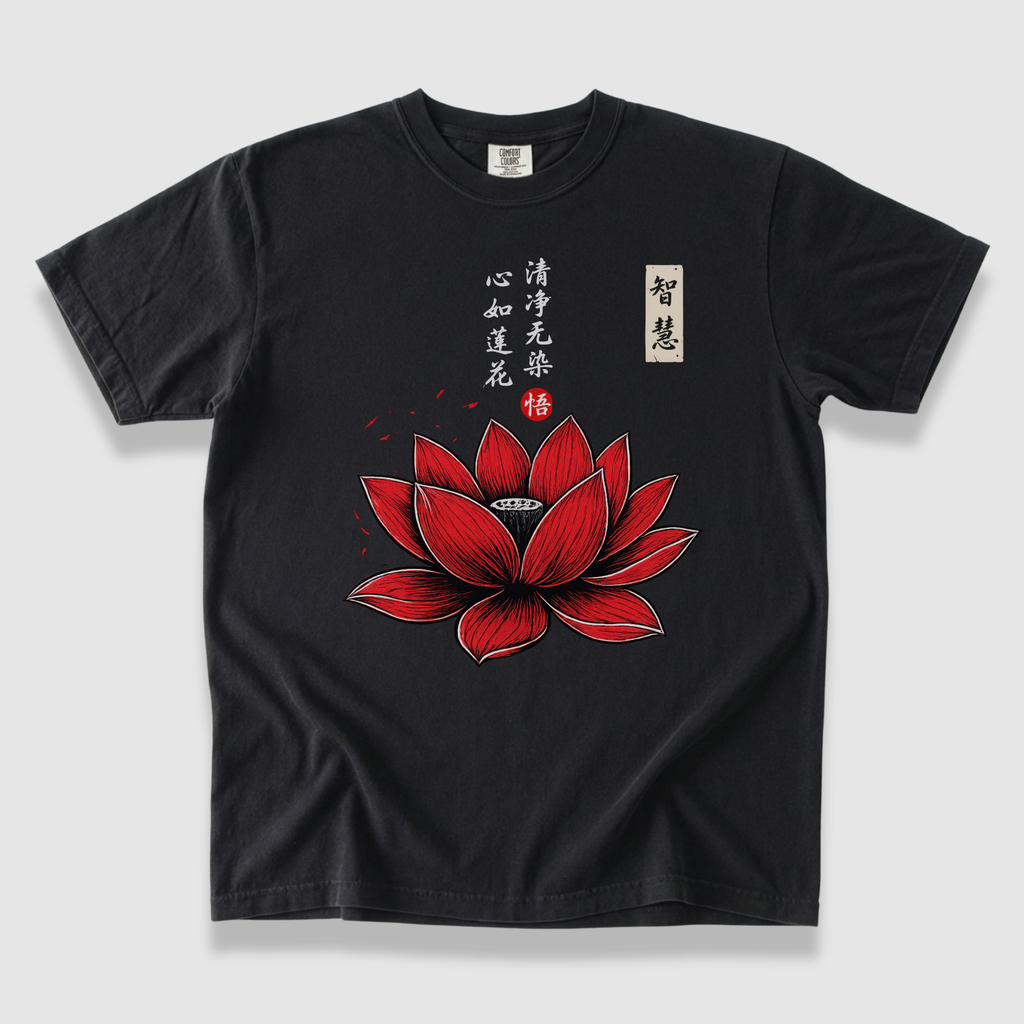 Red Lotus Flower T-Shirt