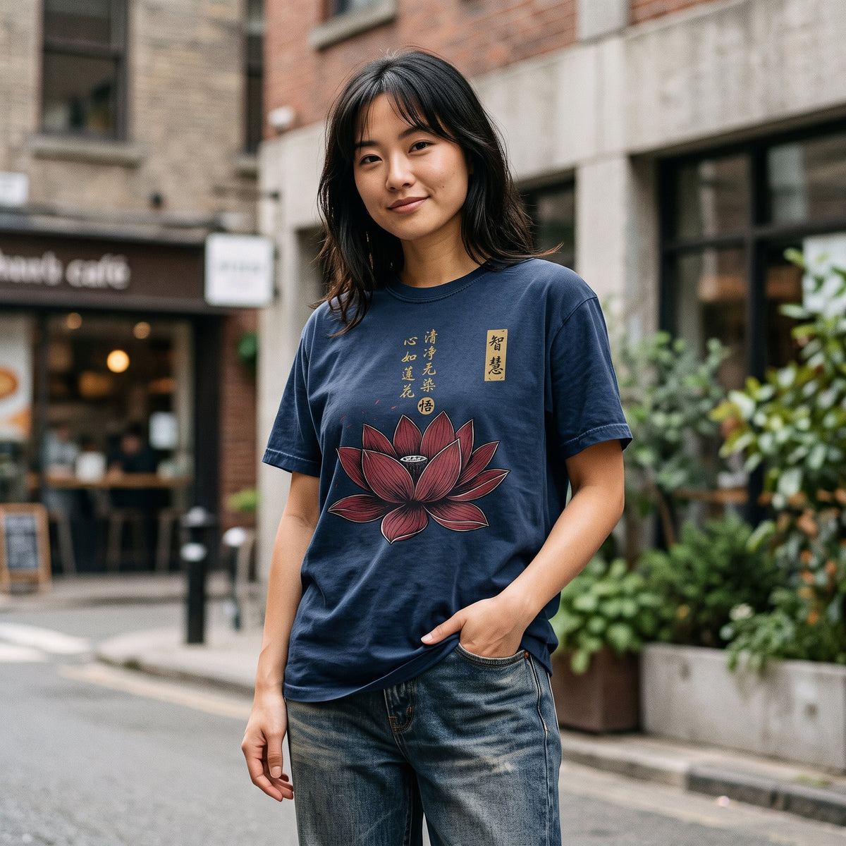 Red Lotus Flower T-Shirt