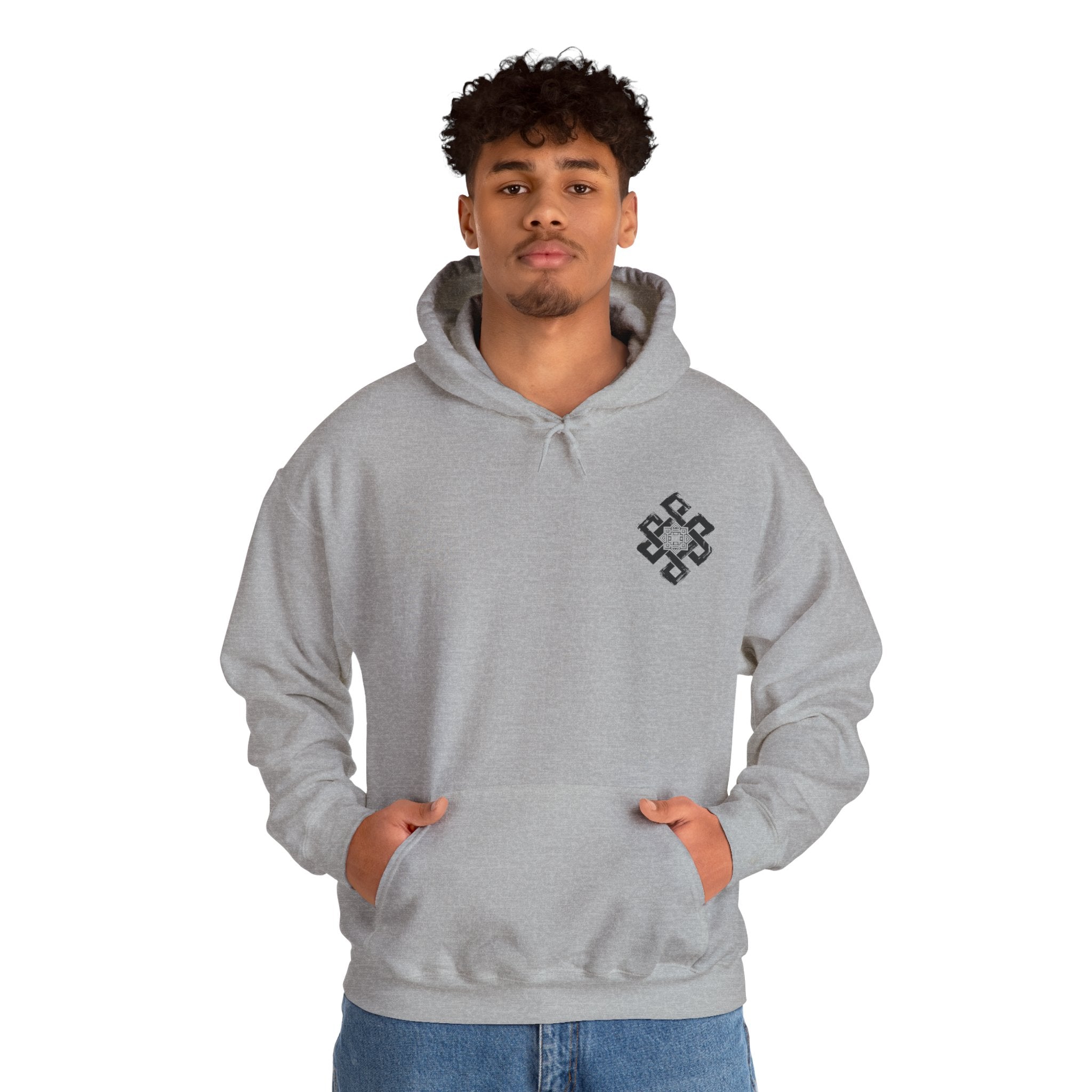 Eternal Knot Hooded Sweatshirt | Spiritual Streetwear | Unisex Heavy Blend Hoodie